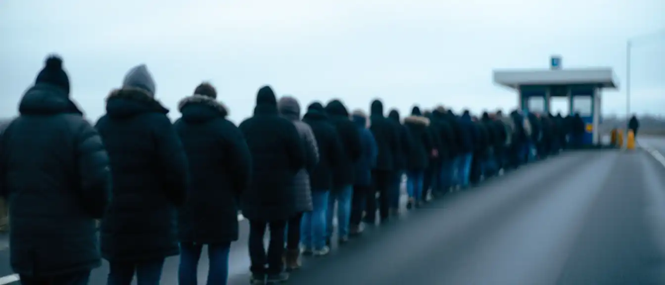 Граница на замке: почему на переходе «Нарва-1» люди стоят в очередях сутками